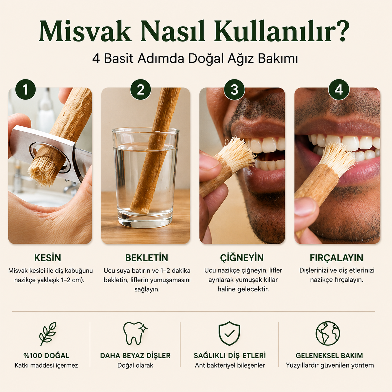 Doğal Misvak Diş Fırçası